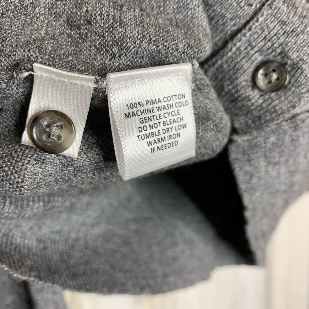 LOFT cardigan Pima cotton gray color - Picture 3 of 5
